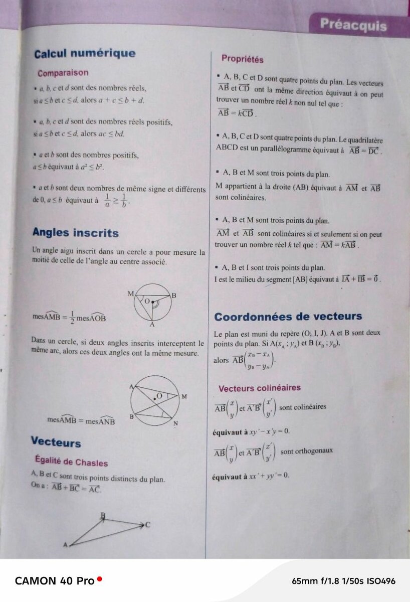Manuel Mathématiques 2C Vallesse