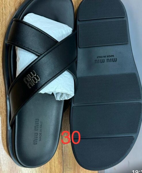 Sandales  homme noir en cuir