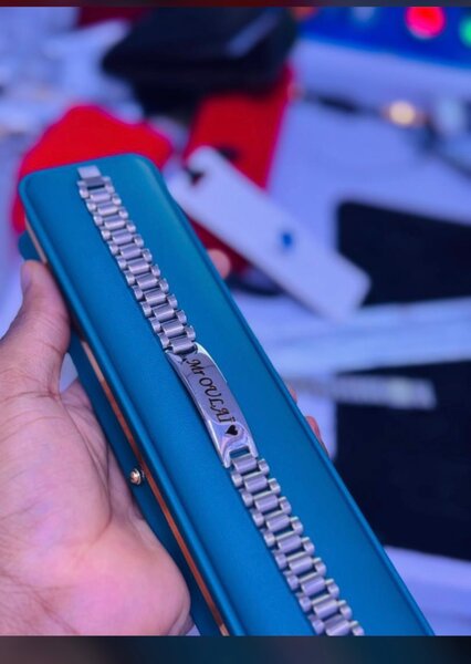 Bracelet en acier inoxydable gravé