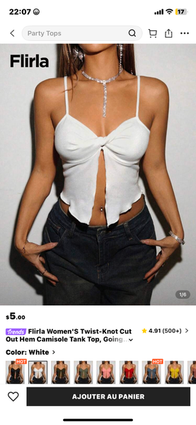 Haut Camisole Noué Femme