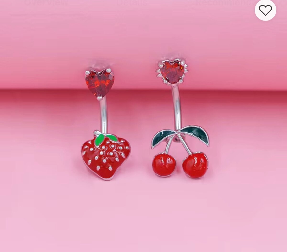 Cherry & Strawberry belly ring