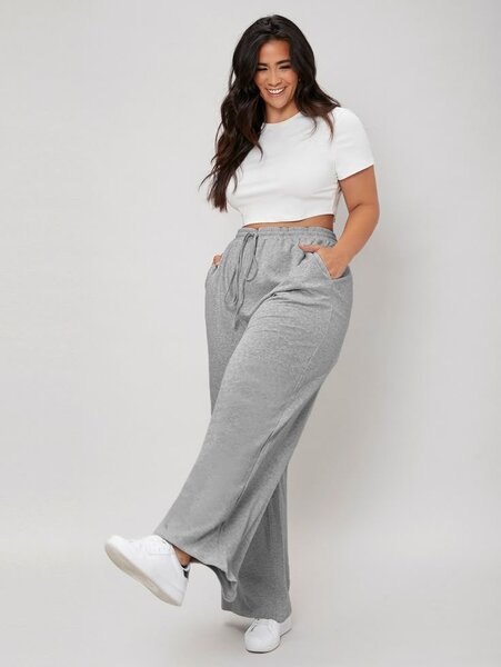 Pantalon jogging oversize gris