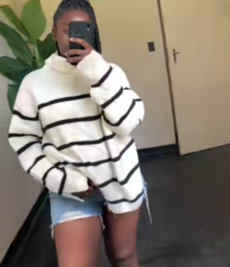 Thrift sweater, white 