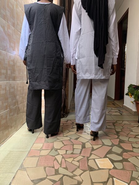 Ensemble tunique rayée