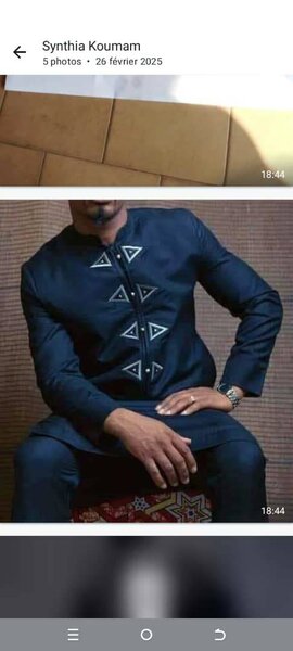 Tunique homme élégante jaune