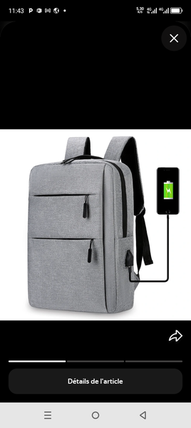 Sac à dos USB moderne