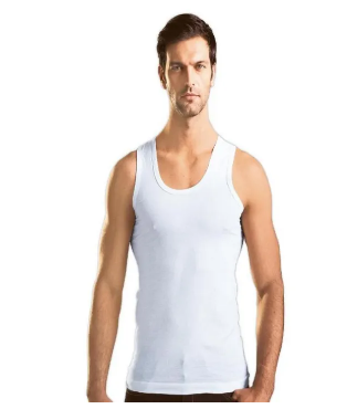 White sandoo vest for men
