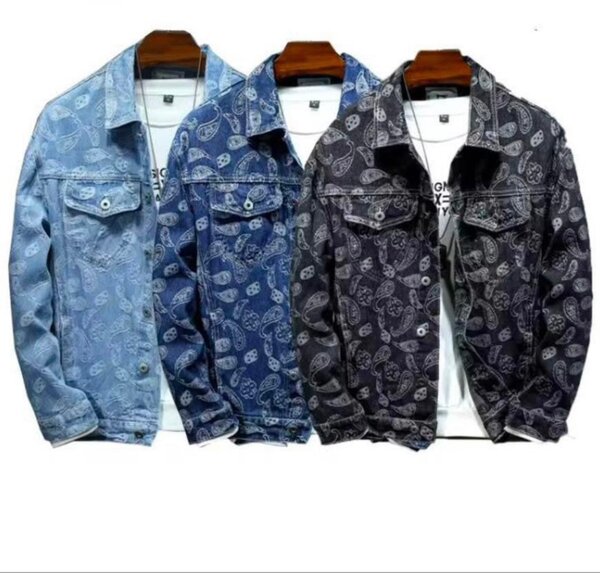 Vestes en jean à motif tendance