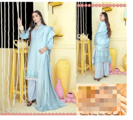 Bareezee Colours Embroidered marina