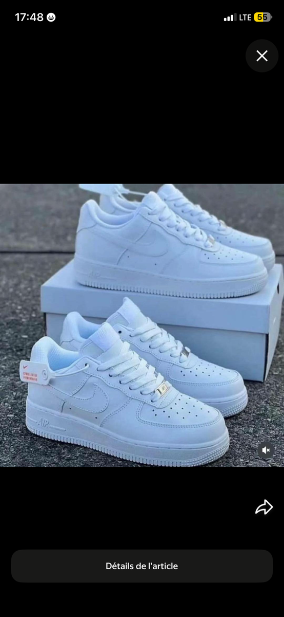 Chaussures de sport blanches unisexes