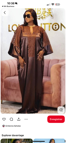 Robe Caftan Élégante Marron