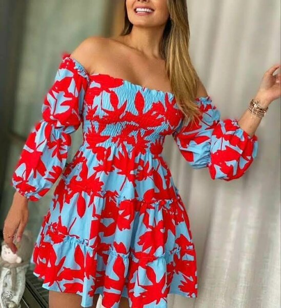 Floral passial bare hands dresses