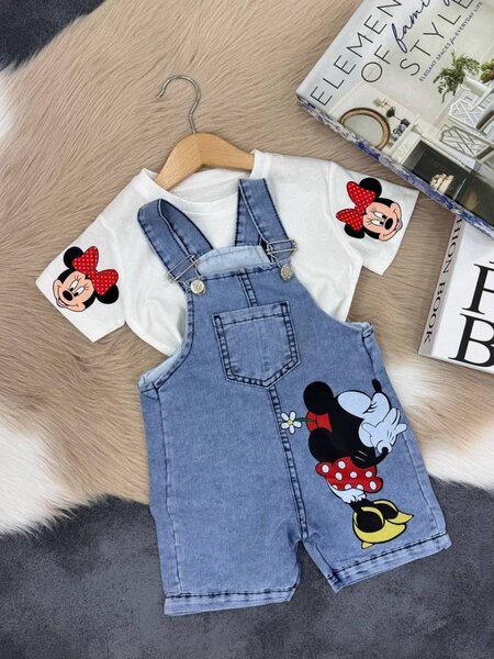 Robe salopette en jean enfant