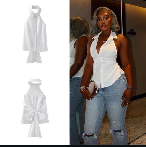 Chemise sexy dos ouvert