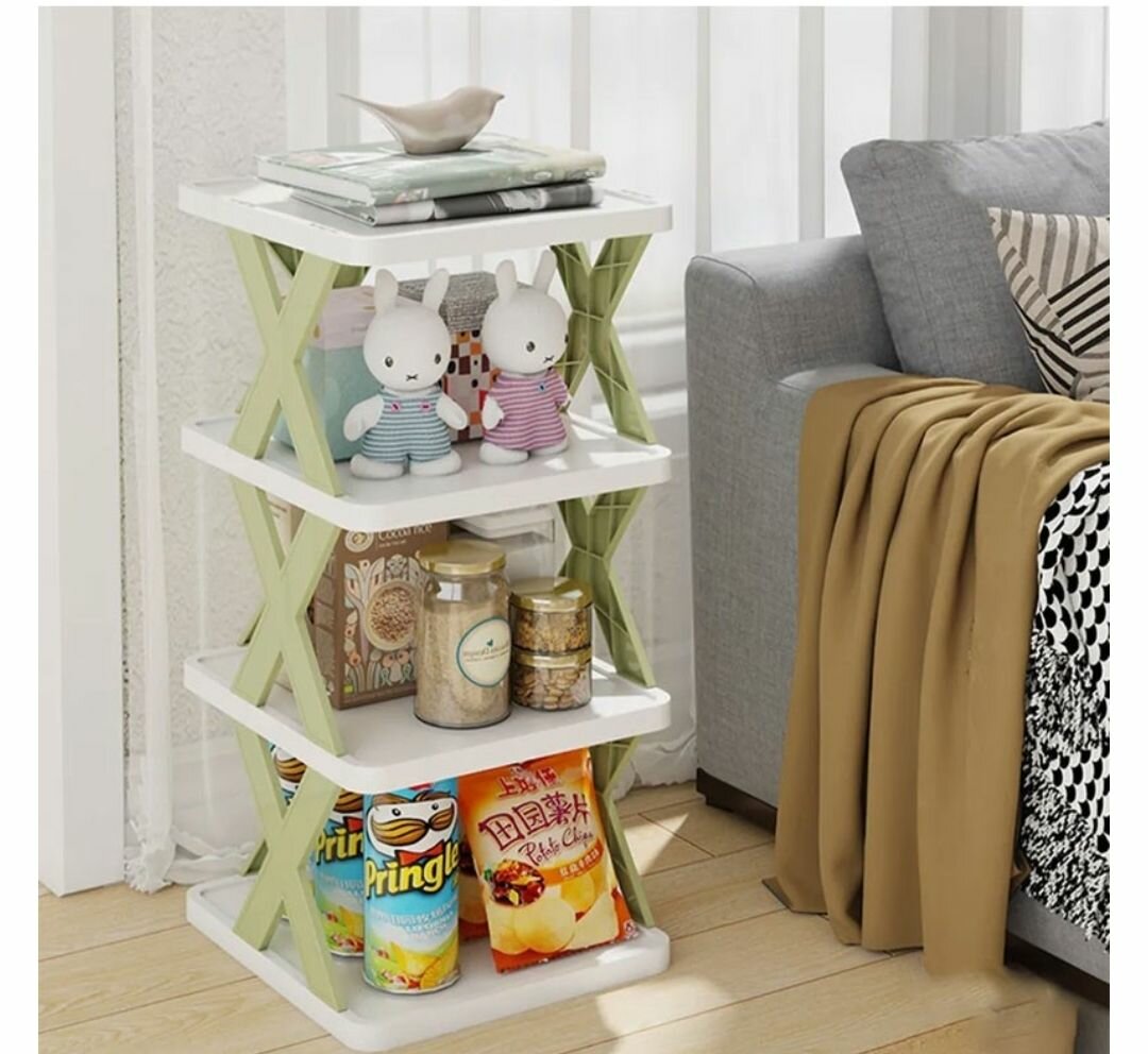 5-LAYER PLASTIC SHOE RACK SPACE WITH SAVING MULTI-LAYER DOOR