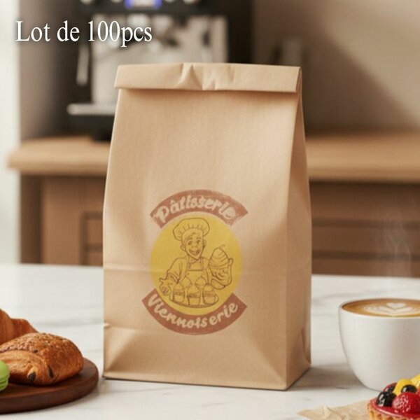 Sacs en papier kraft pour pâtisserie