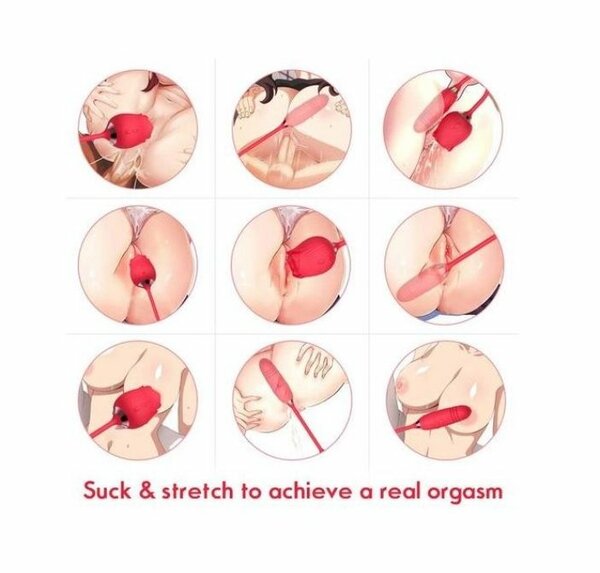 Two in one Rose-shaped Clit su