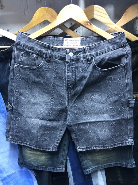 Shorts en jean délavé