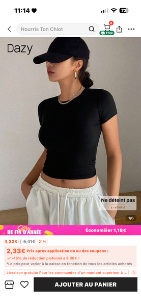 T-shirt court Dazy femme