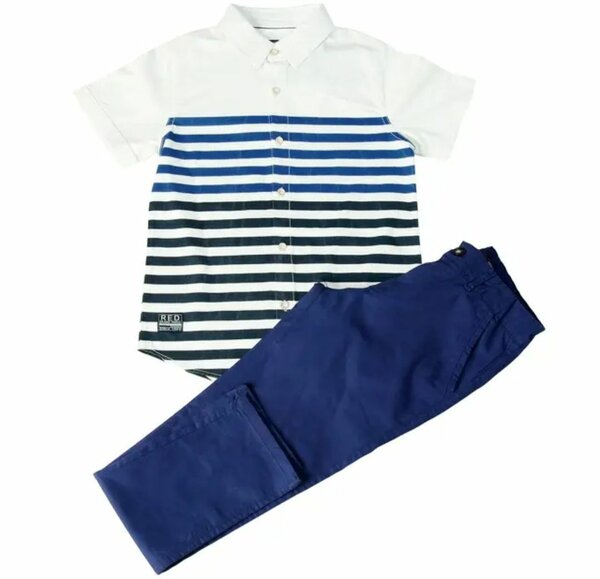 2 in 1 stripped boys set
