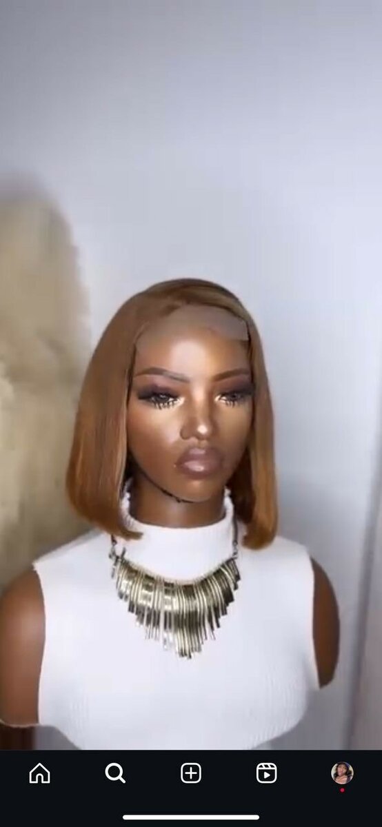 Synthetic bob wig