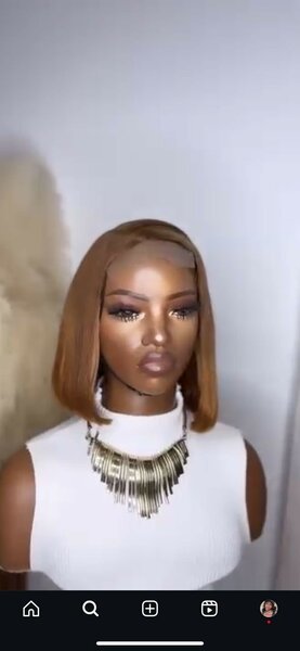 Synthetic bob wig