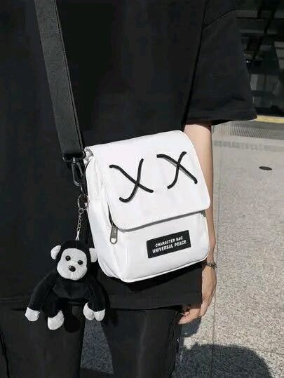 Sac banane homme noir et blanc