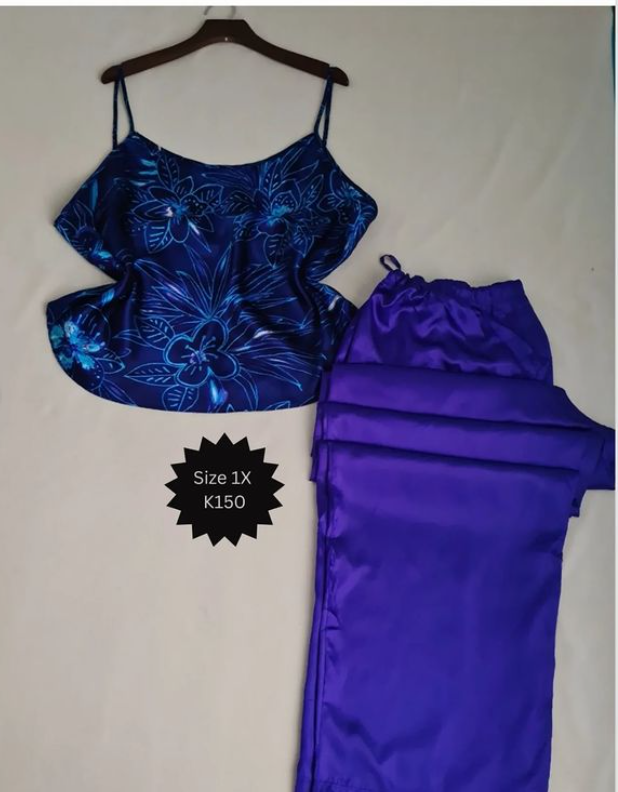 shirt and pants are blue