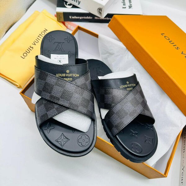 Louis Vuitton Hard Leather Coperate Slides