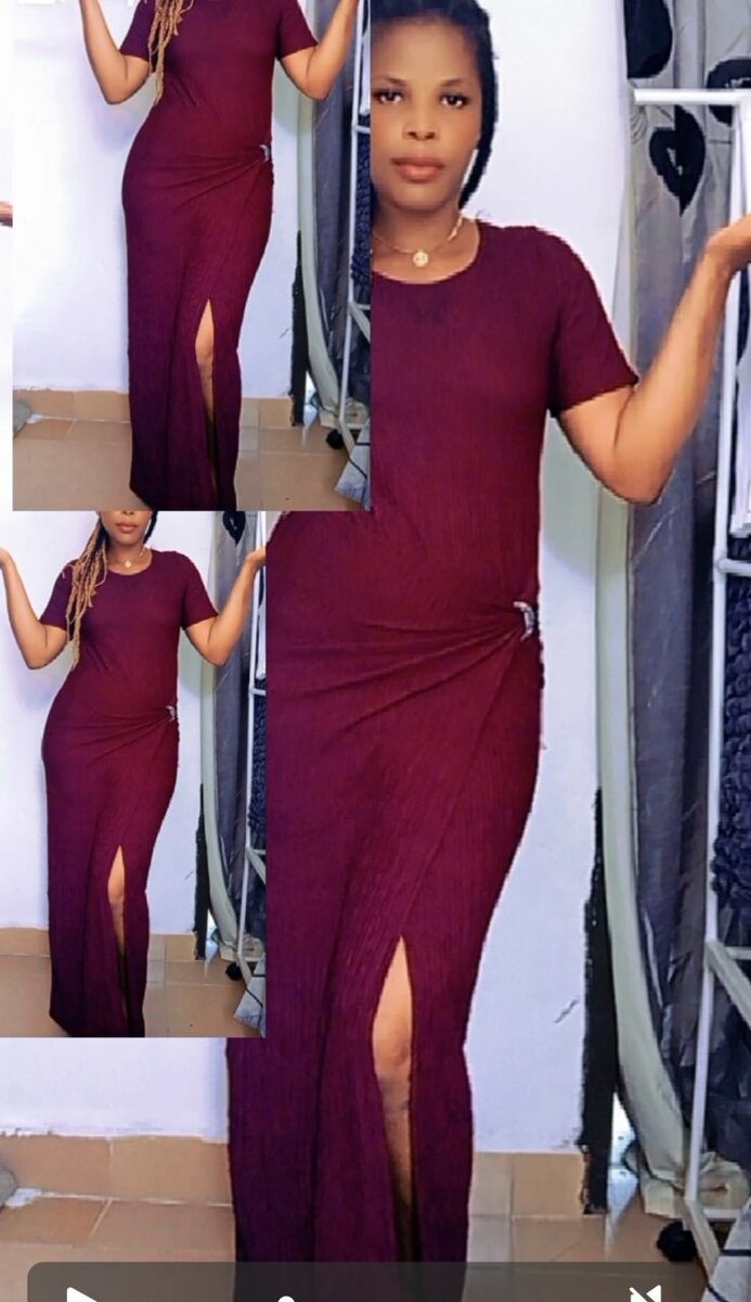 Robe longue fendue élégante