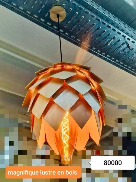 Lustre en bois design