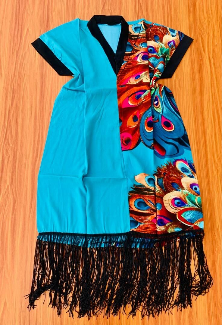 Short Bubu with bottom fringes