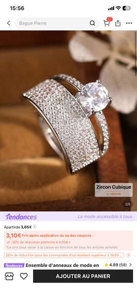 Bague Éclat Zircon Cubique