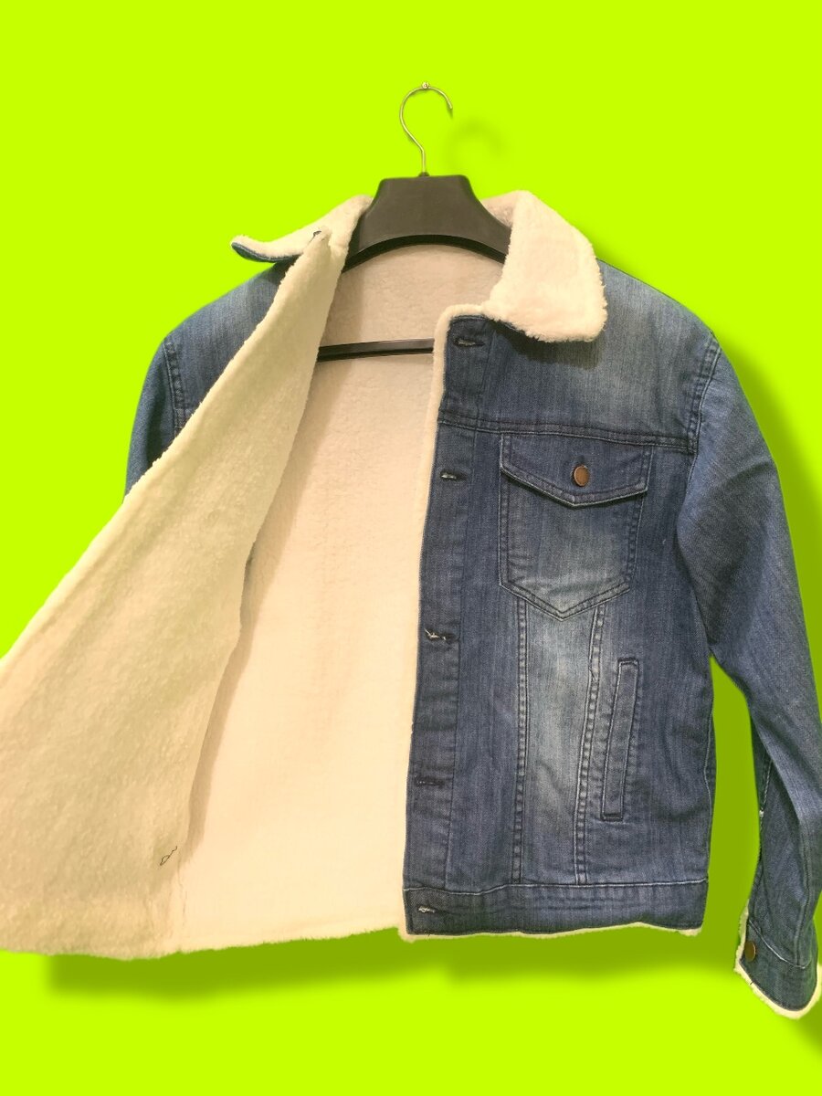 Blue Denim Jacket with Full Furr