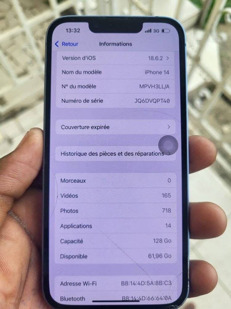 Apple iPhone 14 Bleu 128Go