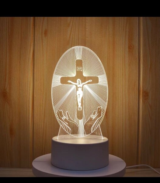 Lampe LED Croix 3D