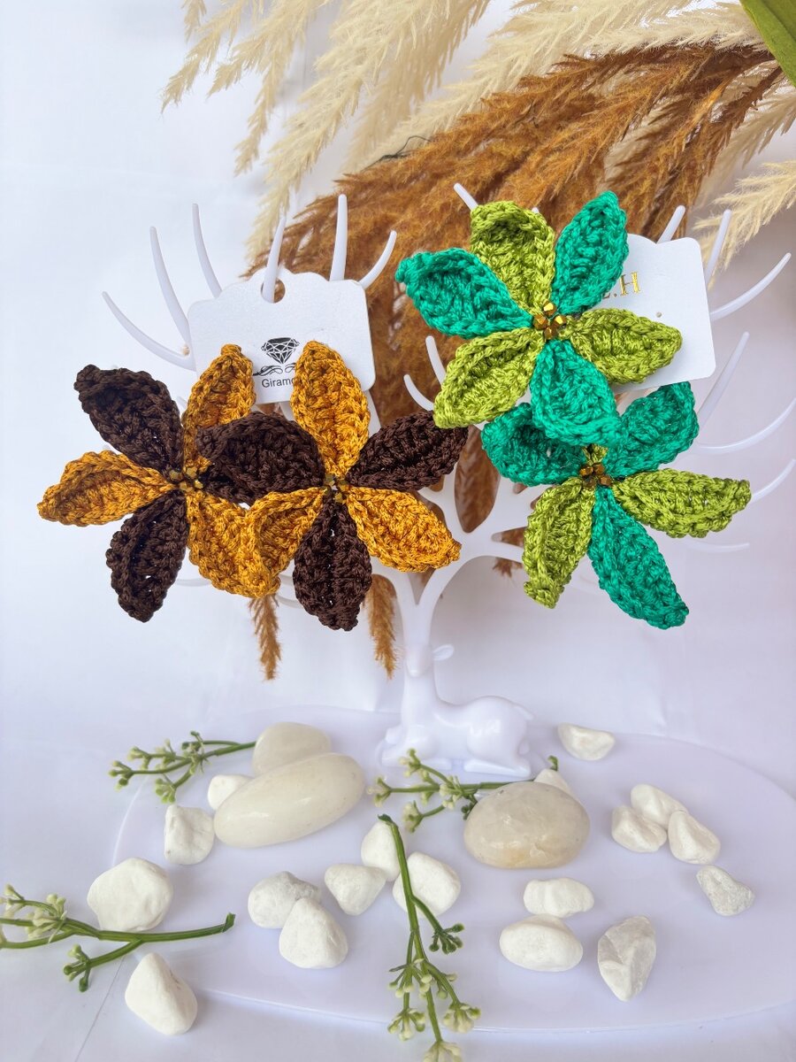 Handmade crochet earrings