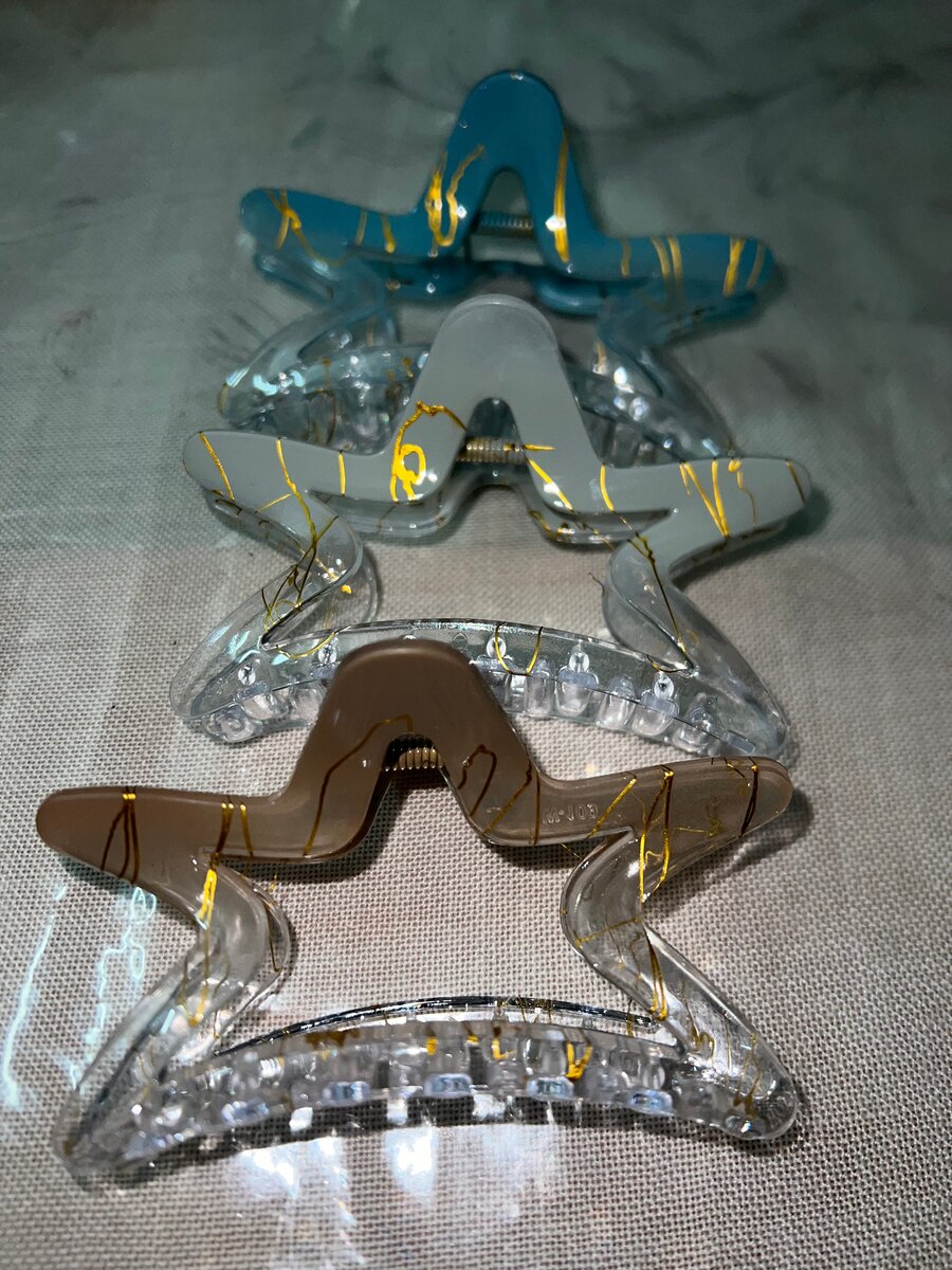 Pinces à cheveux étoiles colorées