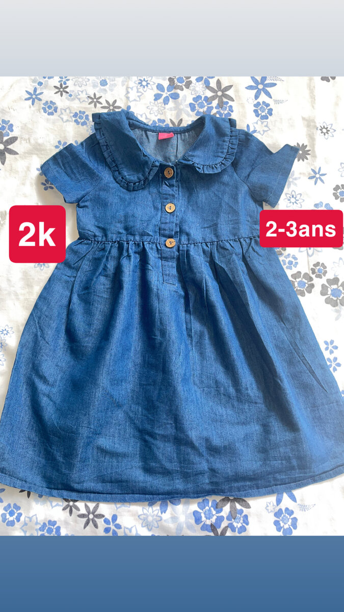 Robe en jean bébé 2-3 ans