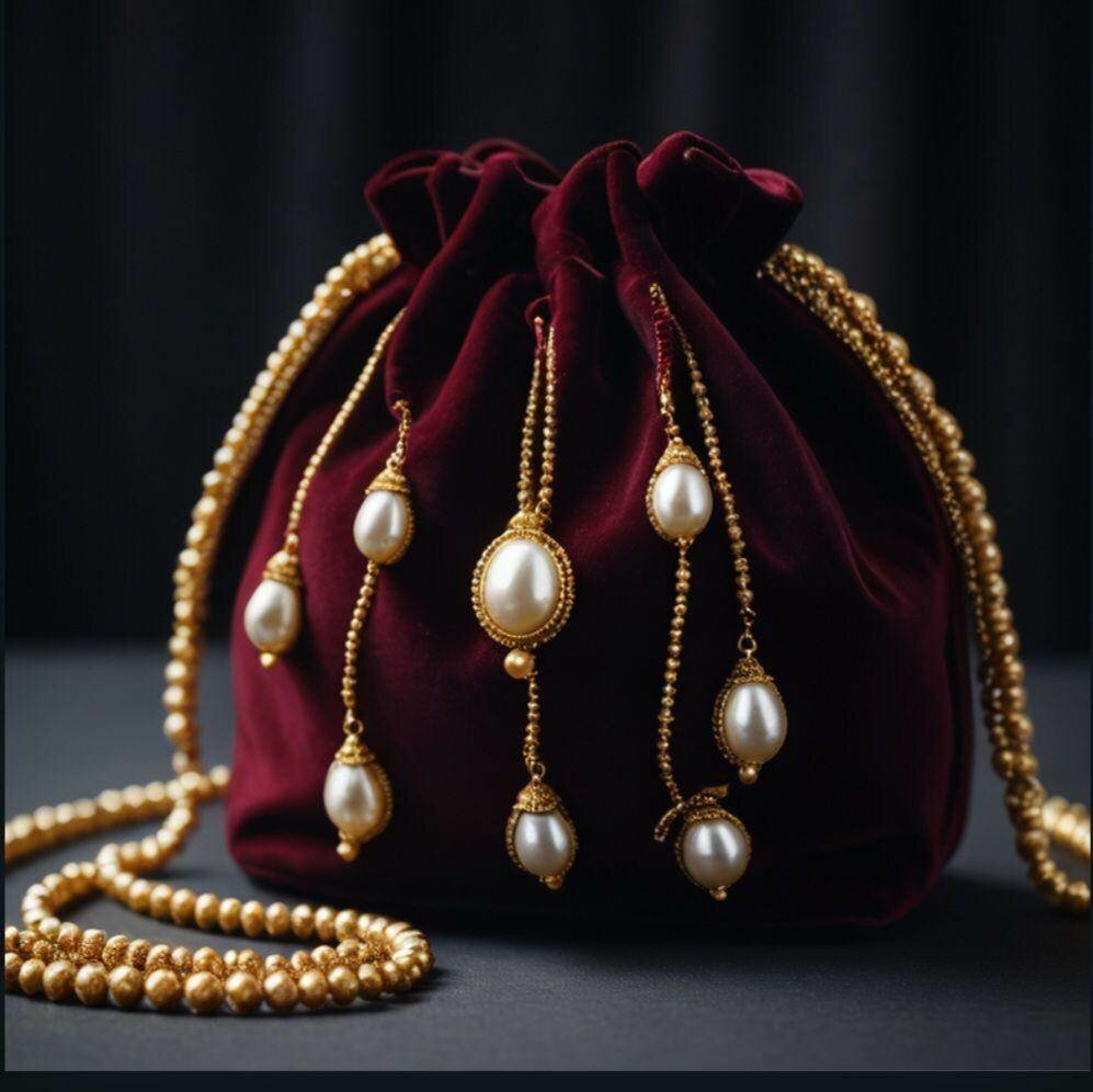 Sac Bourse Perlée Élegant