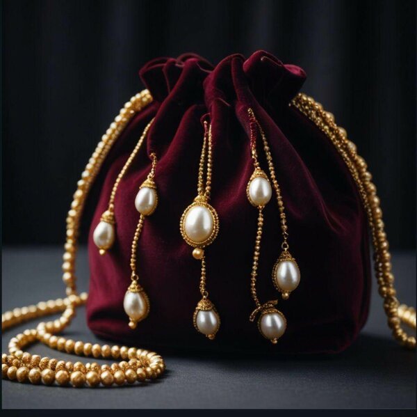 Sac Bourse Perlée Élegant