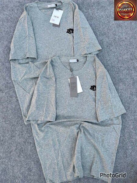 Ensemble de T-shirts Gris Unisexe