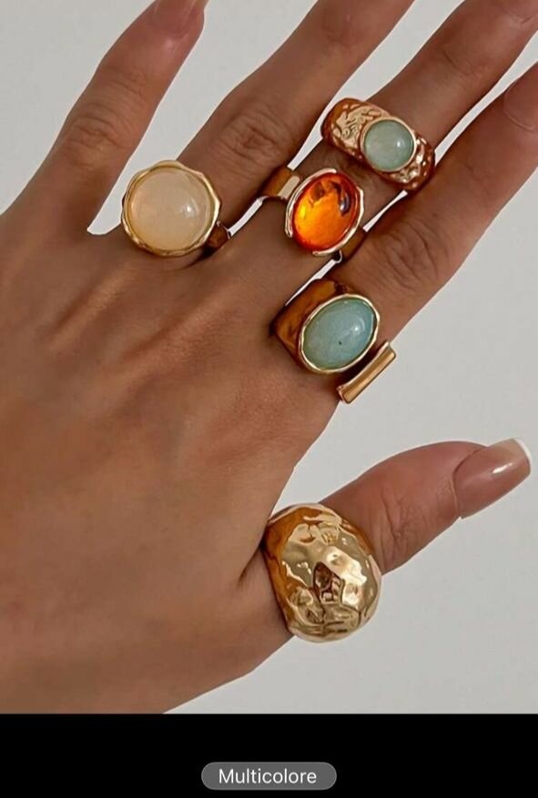 Bagues artisanales dorées