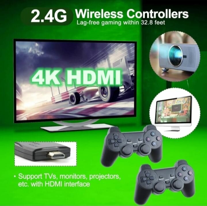 Console de Jeu sans Fil 4K