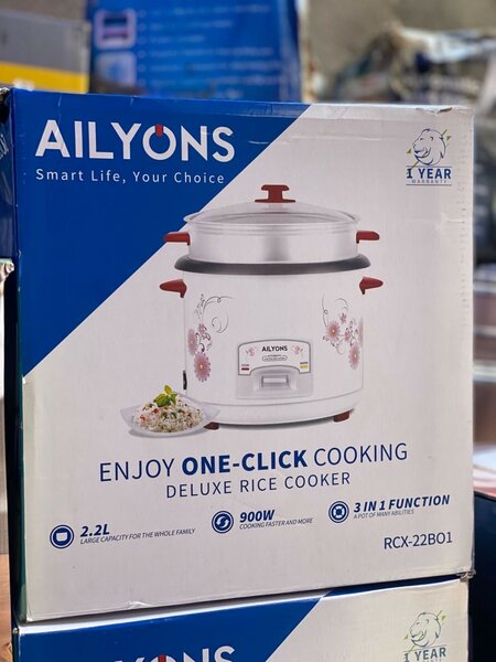 Ailyons Rice cooker 2.2 Liters and steamer