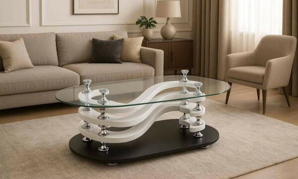 Table basse design en verre