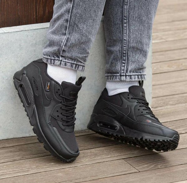 Baskets noires Air Cuir Homme