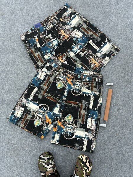 Shorts en coton imprimé