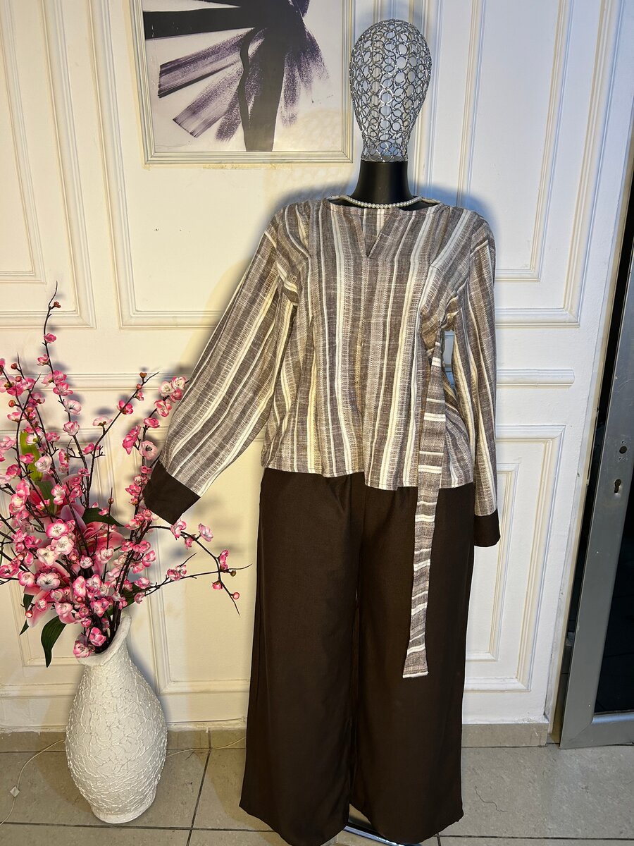 Tenue décontractée rayée