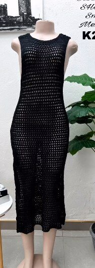 Mesh dress, black